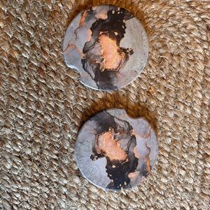 Abstract Black and Gold car Coasters